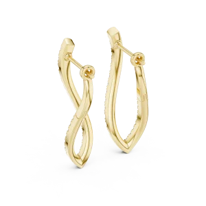 Fluid Infinity Pavé-Set Round Brilliant Drop Earrings - Image 4