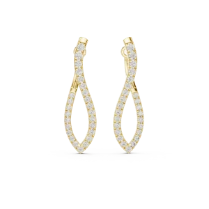 Fluid Infinity Pavé-Set Round Brilliant Drop Earrings - Image 2