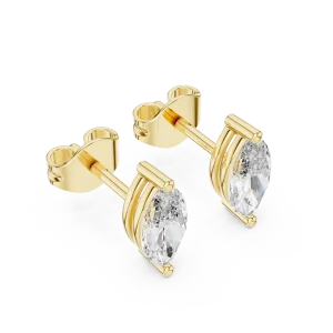 Luminary Marquise Silhouette Solitaire Stud Earrings