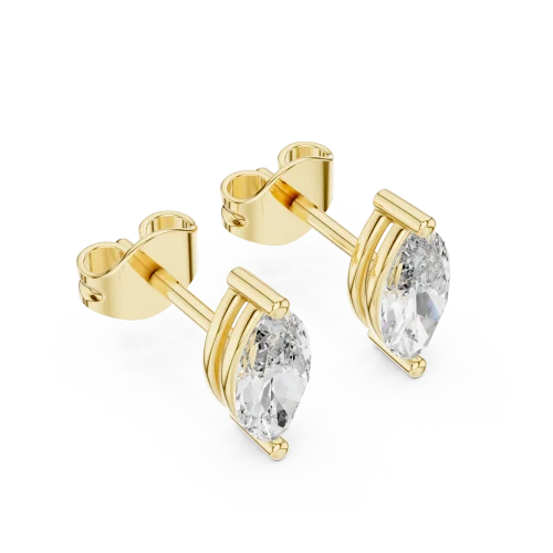 Luminary Marquise Silhouette Solitaire Stud Earrings