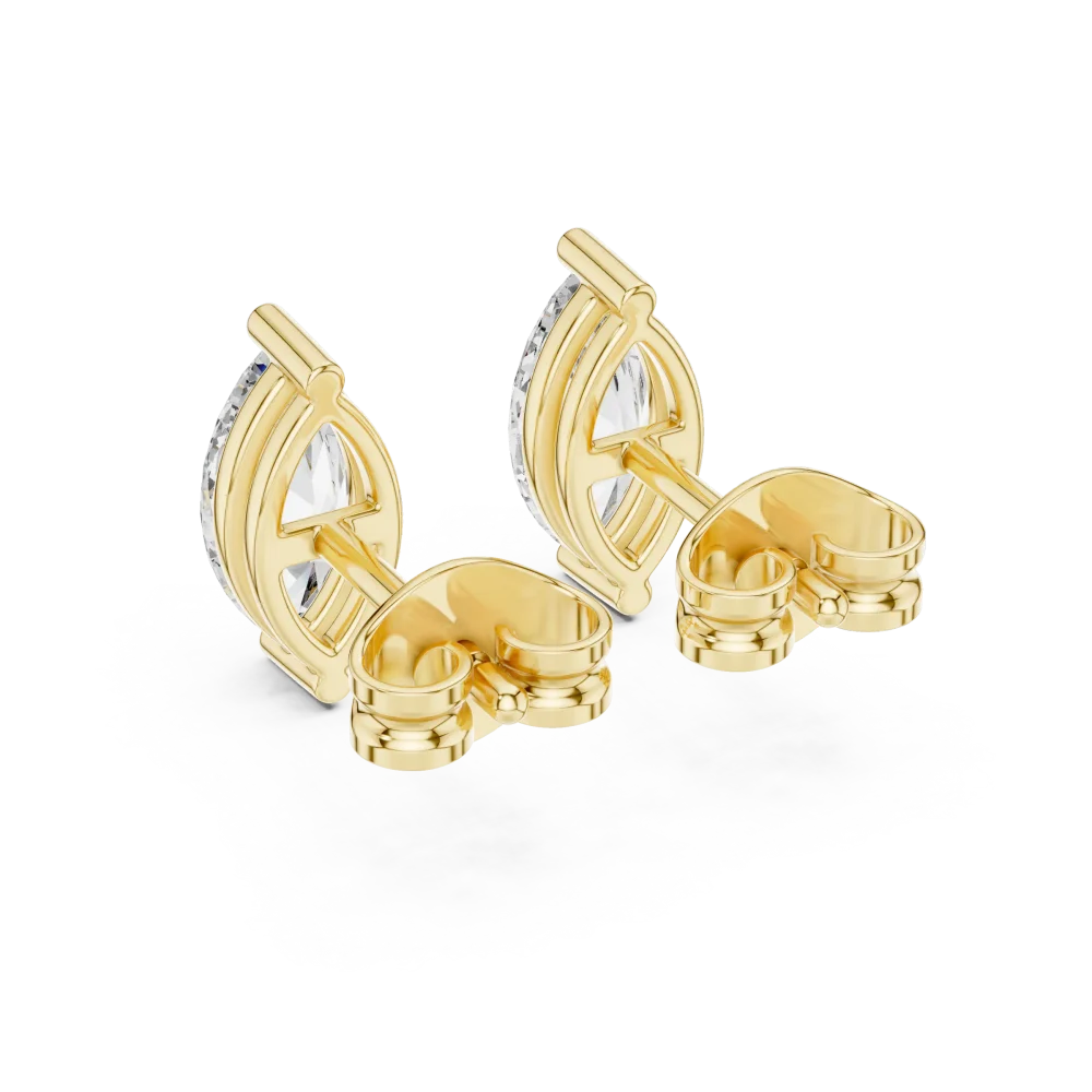 Luminary Marquise Silhouette Solitaire Stud Earrings - Image 4