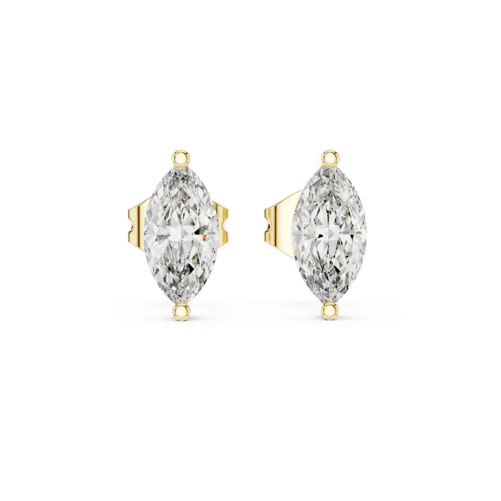 Luminary Marquise Silhouette Solitaire Stud Earrings - Image 2