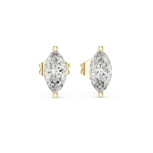 Luminary Marquise Silhouette Solitaire Stud Earrings - Image 2