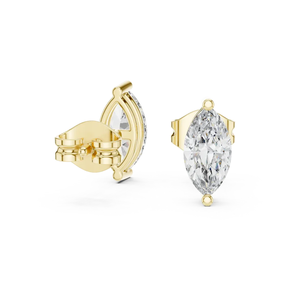 Luminary Marquise Silhouette Solitaire Stud Earrings - Image 3