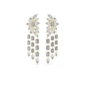 Grand Luminary Emerald and Pear Cascade Dangler Earrings - Image 2