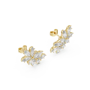 Ethereal Marquise and Pear Cluster Statement Stud Earrings
