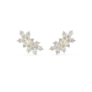 Ethereal Marquise and Pear Cluster Statement Stud Earrings - Image 2