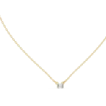 Essence Emerald Cut Floating Solitaire Pendant