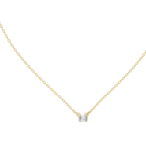 Essence Emerald Cut Floating Solitaire Pendant