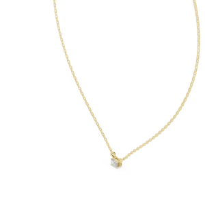 Essence Emerald Cut Floating Solitaire Pendant - Image 2