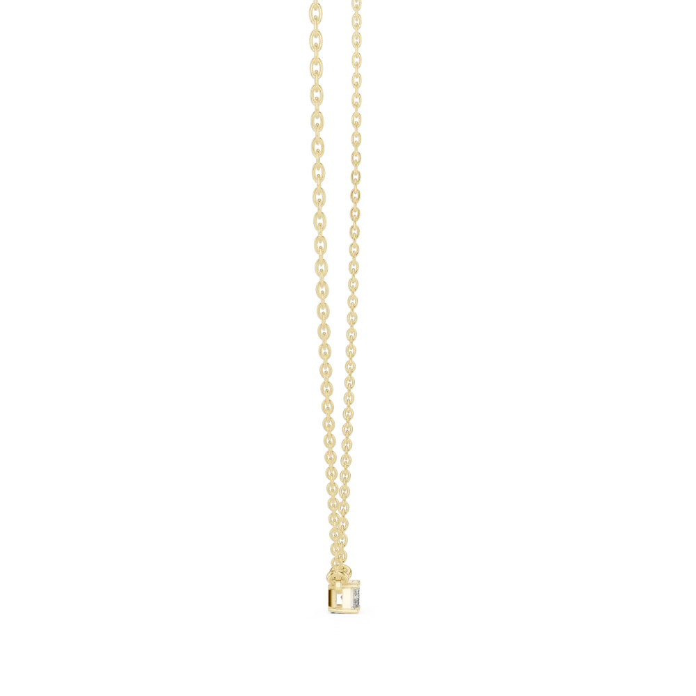 Essence Emerald Cut Floating Solitaire Pendant - Image 3