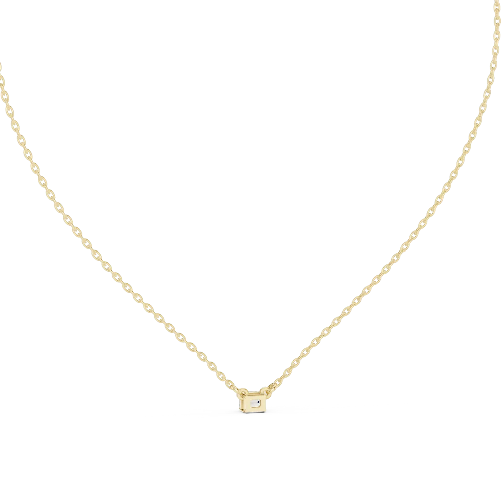 Essence Emerald Cut Floating Solitaire Pendant - Image 4