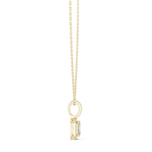 Luminary Emerald Cut Halo Solitaire Pendant - Image 3