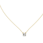 Symmetry Emerald Cut Solitaire Floating Pendant