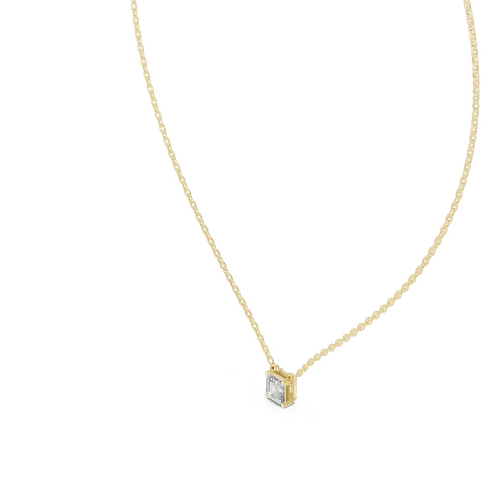 Symmetry Emerald Cut Solitaire Floating Pendant - Image 2