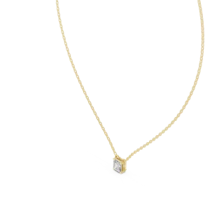 Symmetry Emerald Cut Solitaire Floating Pendant - Image 2