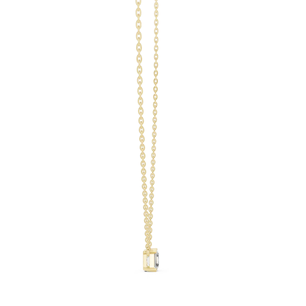 Symmetry Emerald Cut Solitaire Floating Pendant - Image 3