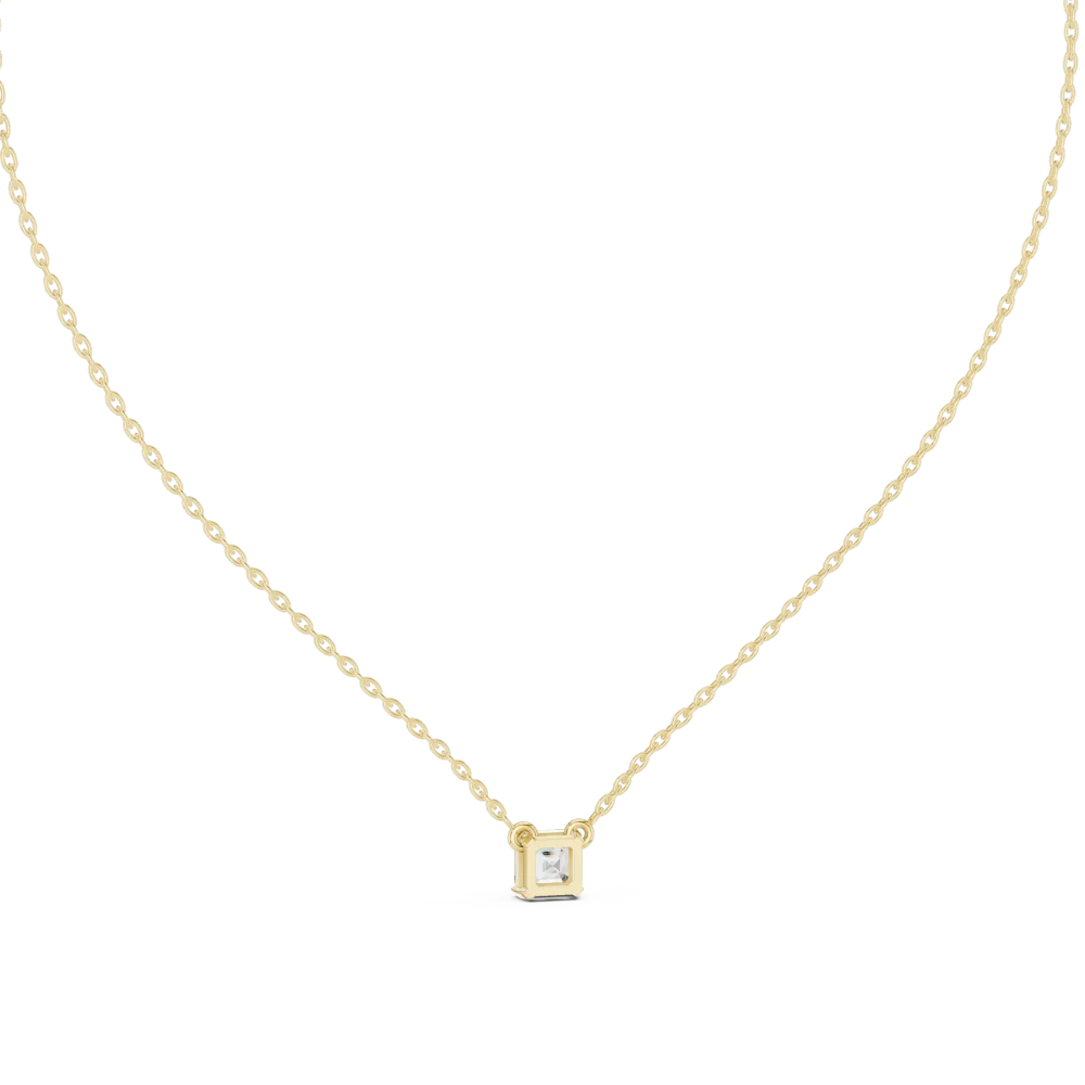 Symmetry Emerald Cut Solitaire Floating Pendant - Image 4