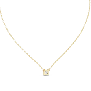 Symmetry Emerald Cut Solitaire Floating Pendant - Image 4