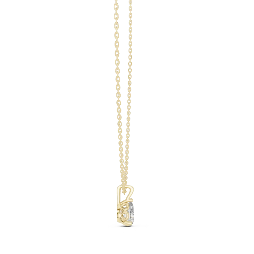 Ethereal Pear Cut Solitaire Pendant - Image 3