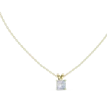 Symmetry Princess Cut Geometric Solitaire Pendant