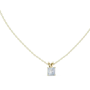 Symmetry Princess Cut Geometric Solitaire Pendant