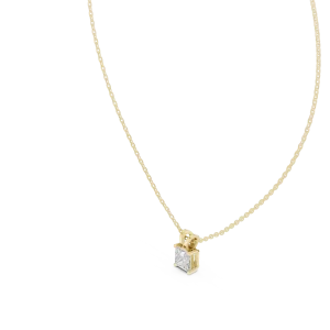Symmetry Princess Cut Geometric Solitaire Pendant - Image 2