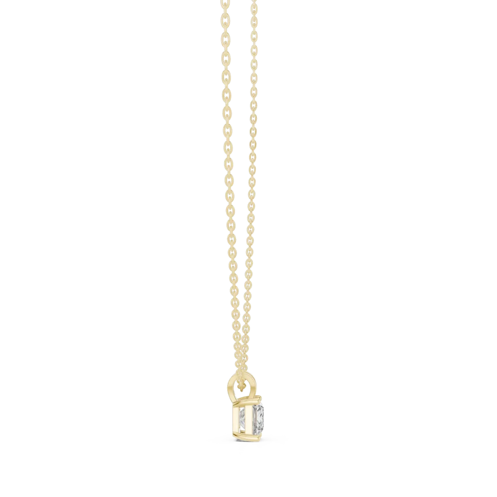 Symmetry Princess Cut Geometric Solitaire Pendant - Image 3