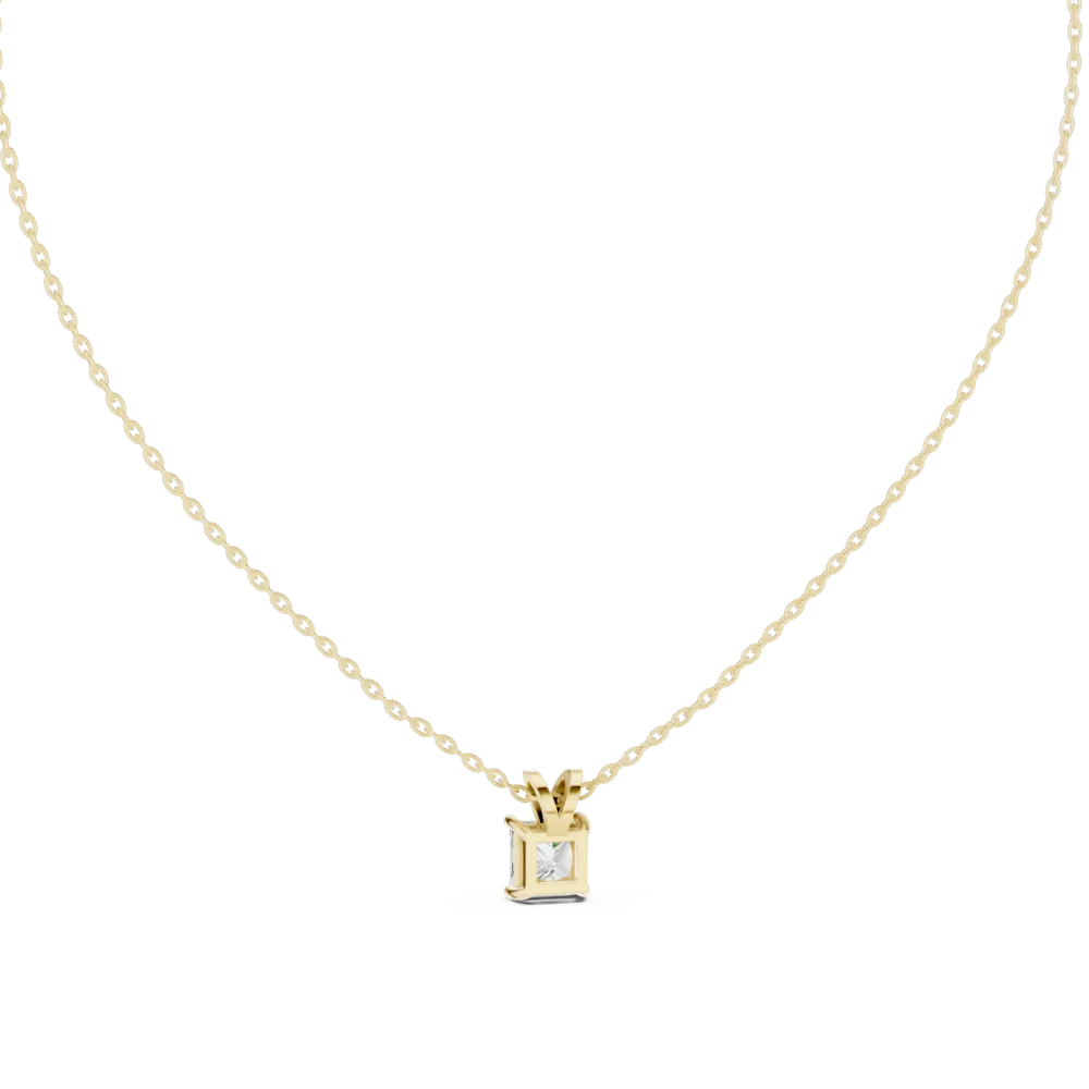 Symmetry Princess Cut Geometric Solitaire Pendant - Image 4