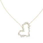 Ethereal Mixed-Cut Multi-Shape Heart Silhouette Pendant