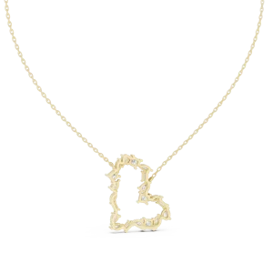 Ethereal Mixed-Cut Multi-Shape Heart Silhouette Pendant - Image 4