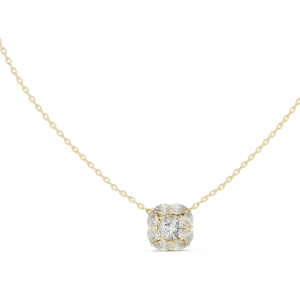 Luminary Cushion and Pear Silhouette Solitaire Pendant