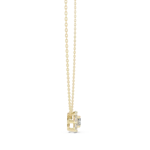 Luminary Cushion and Pear Silhouette Solitaire Pendant - Image 3