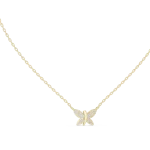 Ethereal Butterfly Pavé-Set Round Brilliant Diamond Pendant