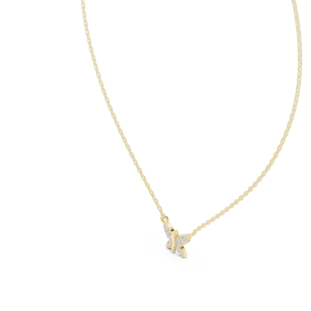 Ethereal Butterfly Pavé-Set Round Brilliant Diamond Pendant - Image 2