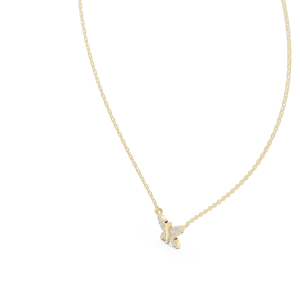 Ethereal Butterfly Pavé-Set Round Brilliant Diamond Pendant - Image 2