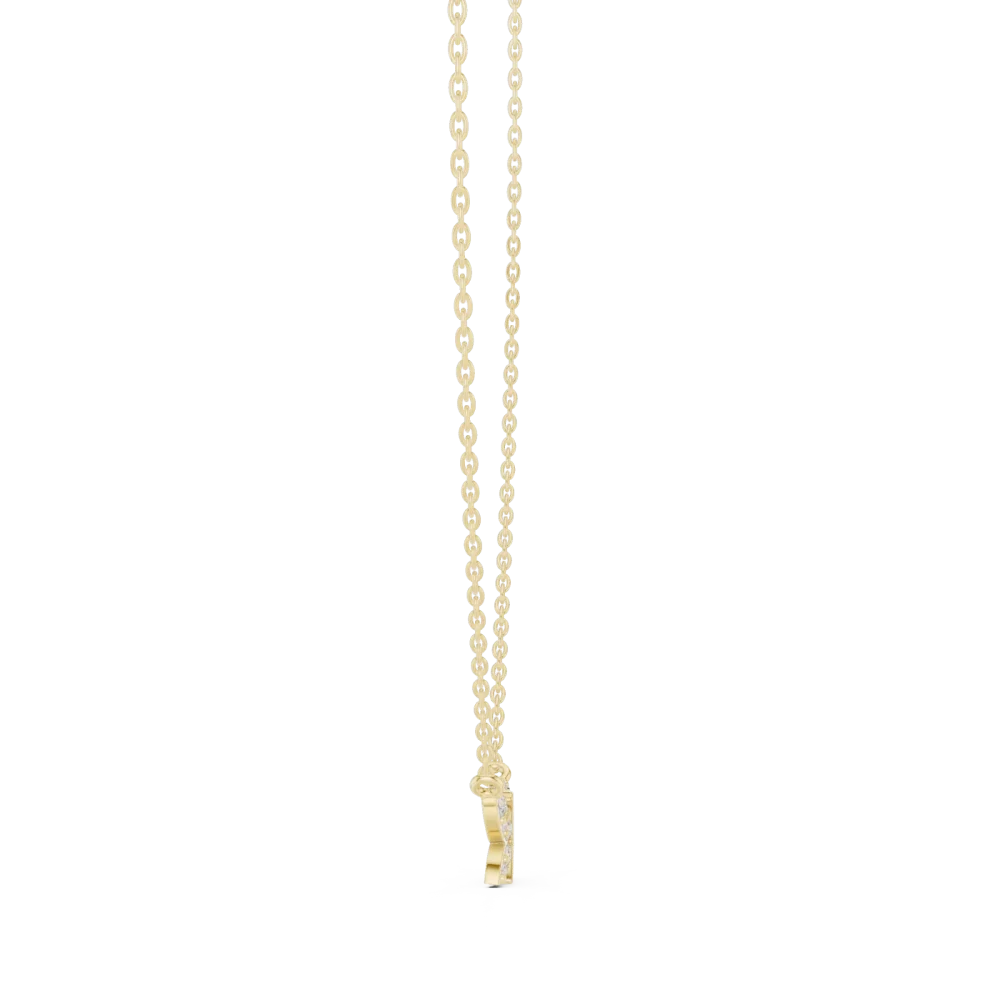 Ethereal Butterfly Pavé-Set Round Brilliant Diamond Pendant - Image 3