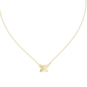 Ethereal Butterfly Pavé-Set Round Brilliant Diamond Pendant - Image 4
