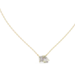 Symmetry Emerald and Pear Cut Dual Stone Solitaire Necklace