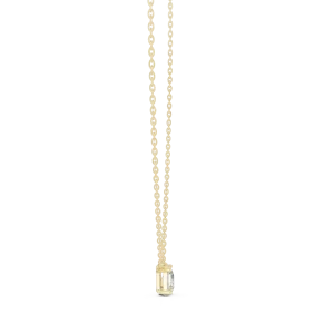 Symmetry Emerald and Pear Cut Dual Stone Solitaire Necklace - Image 3