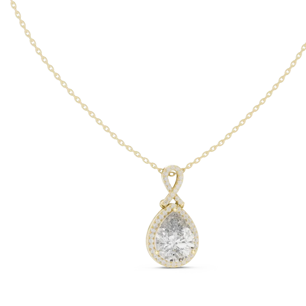 Experience unmatched brilliance with this Pear Solitaire Pendant. A modern, sustainable DIAMEUR diamond masterpiece. Shop this elegant look today.
