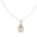 Ethereal Pear Infinite Twist Solitaire Pendant