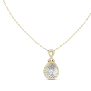 Ethereal Pear Infinite Twist Solitaire Pendant