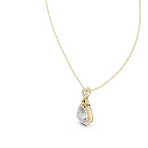 Ethereal Pear Infinite Twist Solitaire Pendant - Image 2
