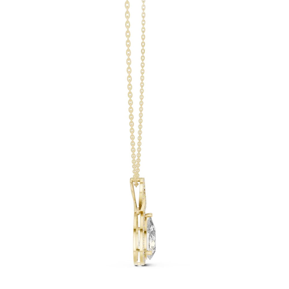 Ethereal Pear Infinite Twist Solitaire Pendant - Image 3