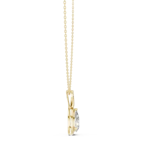 Ethereal Pear Infinite Twist Solitaire Pendant - Image 3