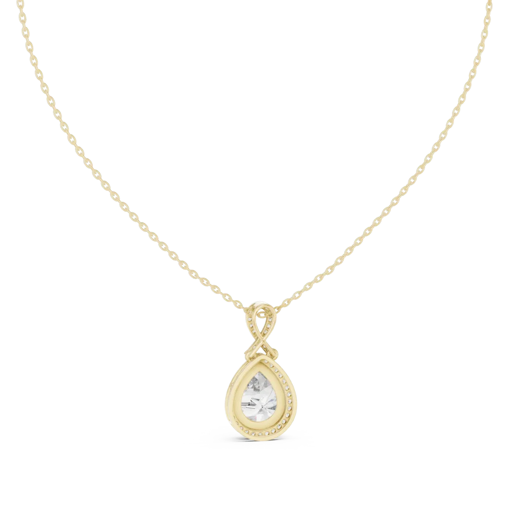 Ethereal Pear Infinite Twist Solitaire Pendant - Image 4