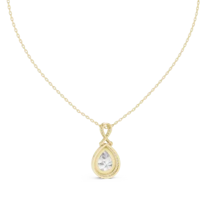Ethereal Pear Infinite Twist Solitaire Pendant - Image 4