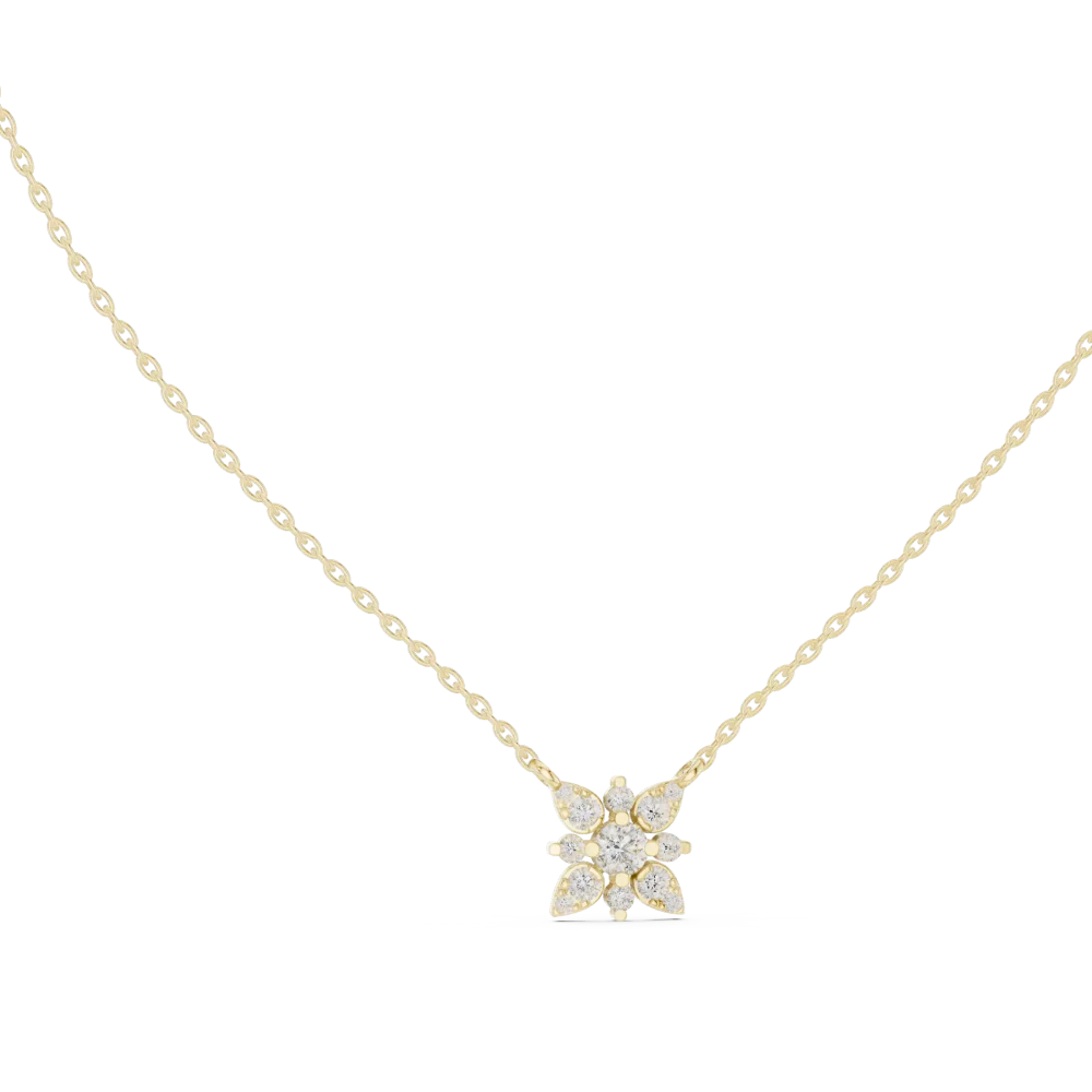 Elevate your style with this exquisite DIAMEUR diamond floral cluster pendant. A modern classic designed for brilliance. Shop this timeless piece.