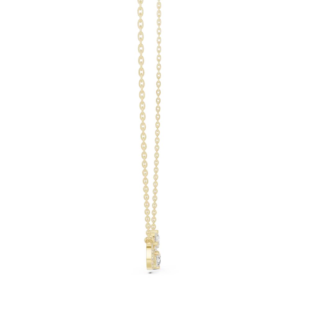 Infinite Radiance Pear and Round Pavé-Set Diamond Necklace - Image 3